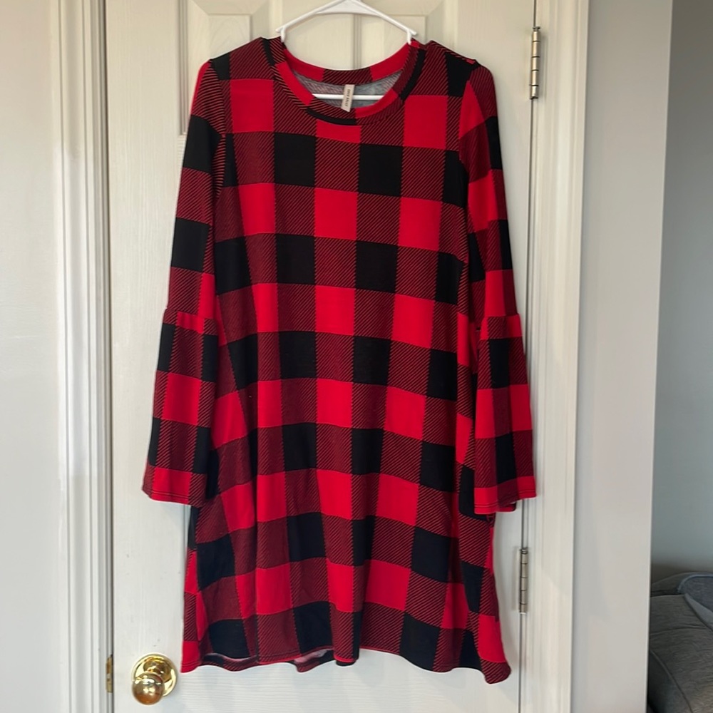 Womens Buffalo Plaid Dress